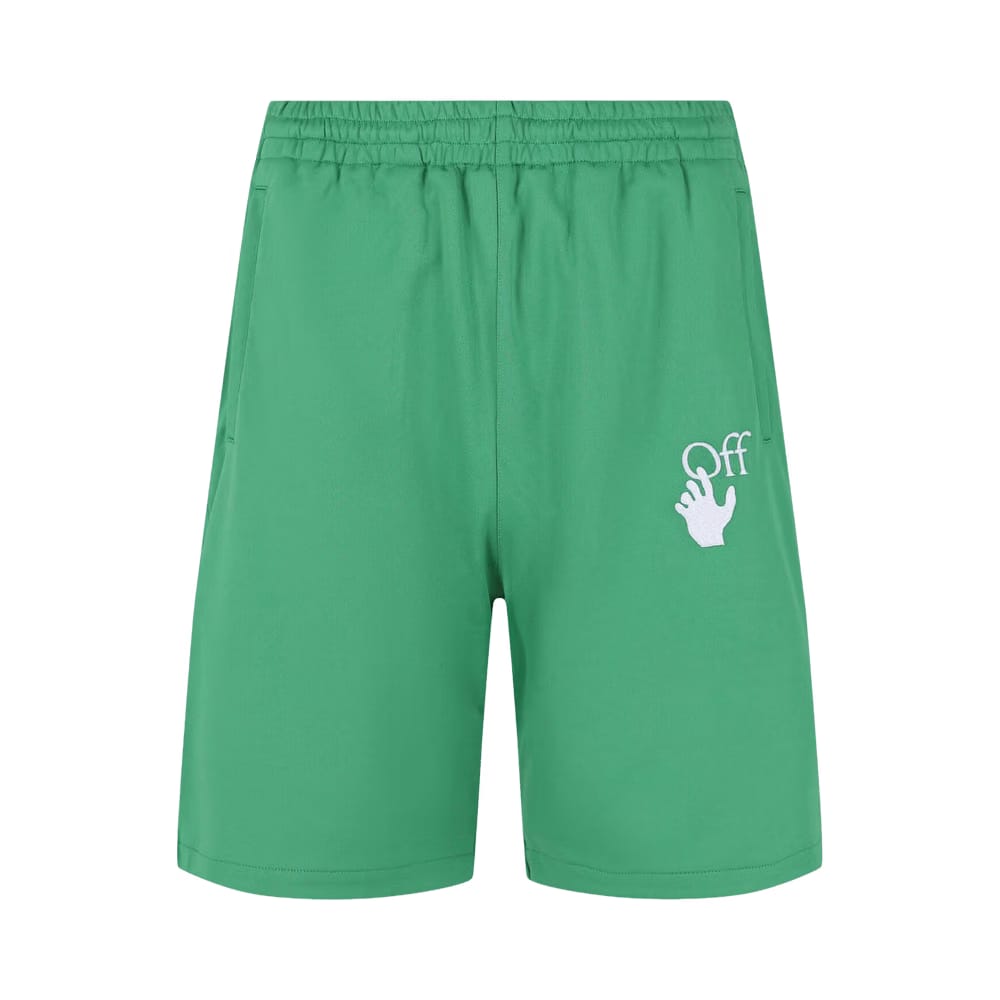 Off-White Hands Off Skate Track Shorts Green