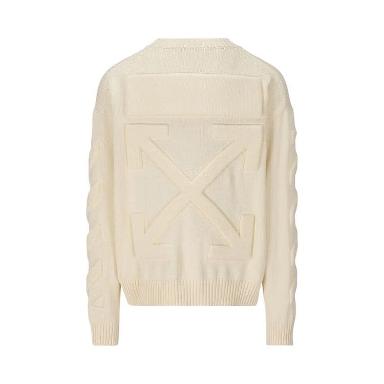 Off-White 3D Diag Knit Crewneck New Beige