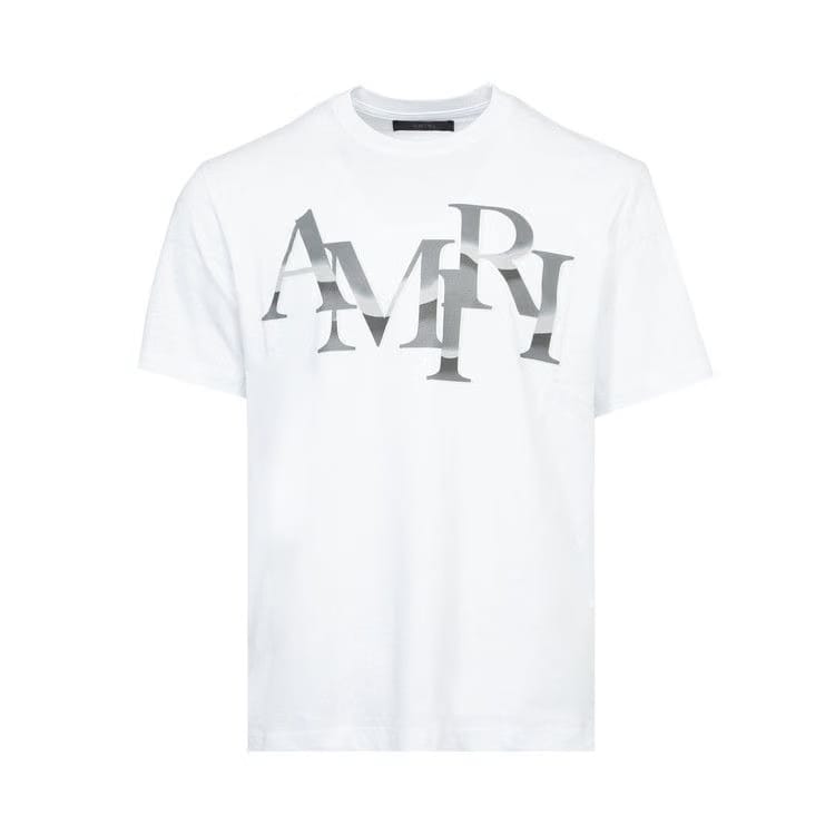 Amiri Staggered Chrome T-Shirt White