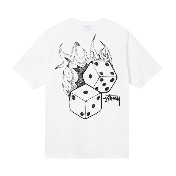 Stussy Fire Dice T-Shirt White