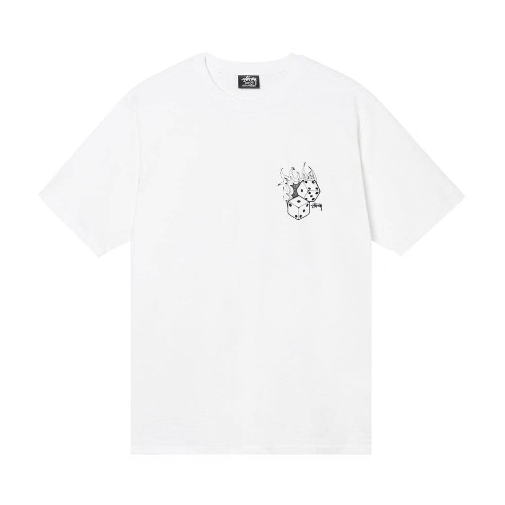 Stussy Fire Dice T-Shirt White