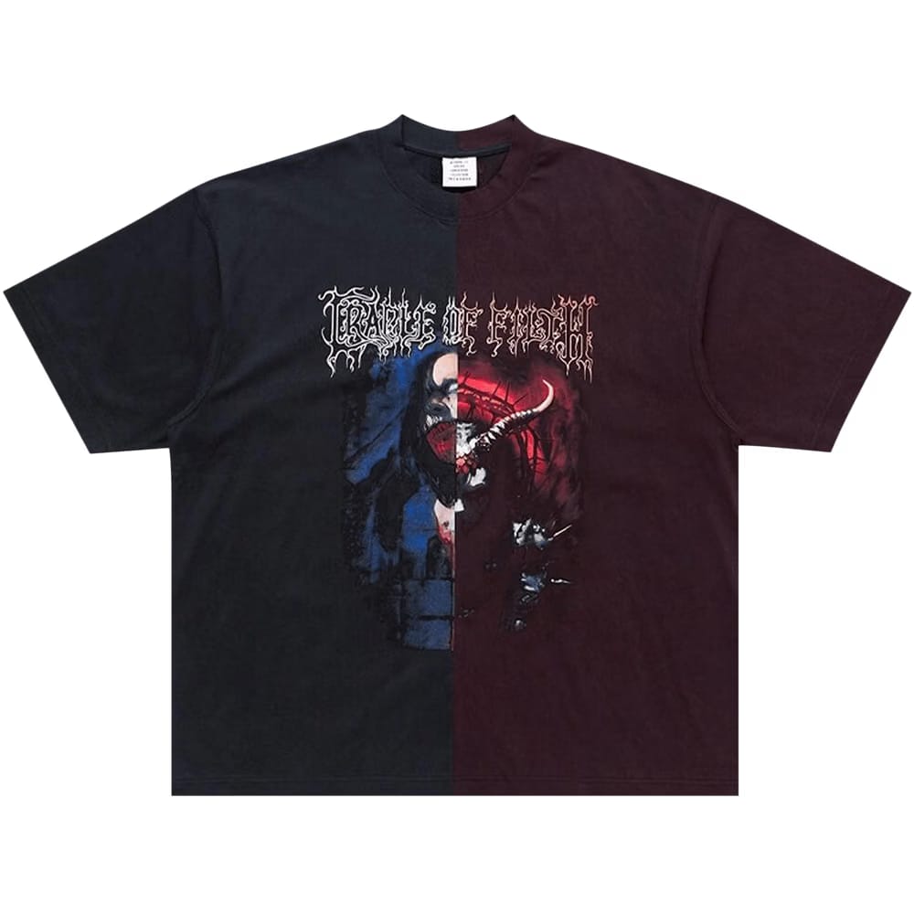 Vetements Cradle of Filth Cut Up Oversized T-Shirt Black/Red