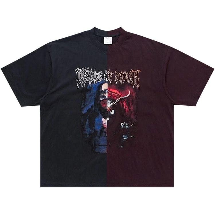 Vetements Cradle of Filth Cut Up Oversized T-Shirt Black/Red