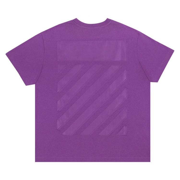 Off-White Diag Tab Over Shorts-Sleeve T-Shirt Orchid