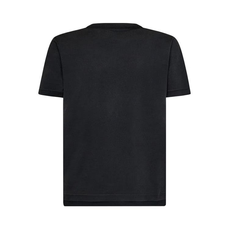 Off-White Wave Off Raw Slim Shorts-Sleeve T-Shirt Black/White