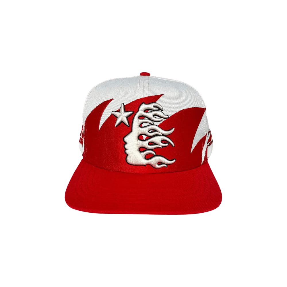 Hellstar Sharkteeth Snapback Hat Off White/Red
