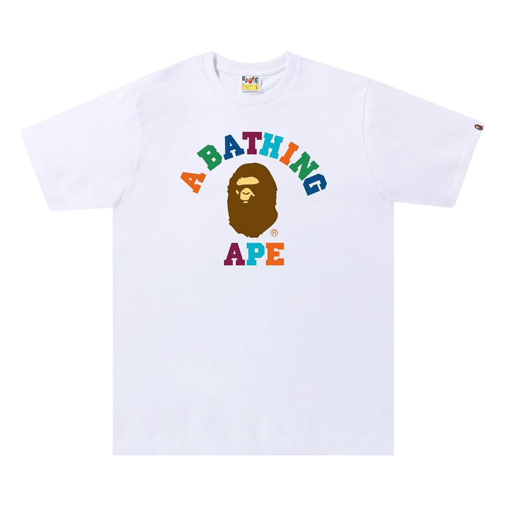 BAPE Colors College T-Shirt White/Multicolor