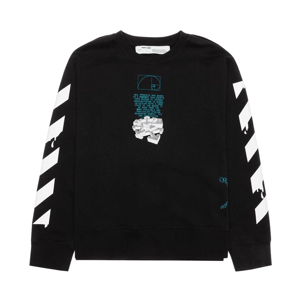 Off-White Dripping Arrows Incompiuto Crewneck Black/White