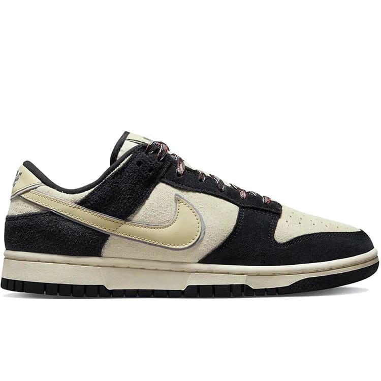 Nike Dunk Low Black Suede Gold Coconut