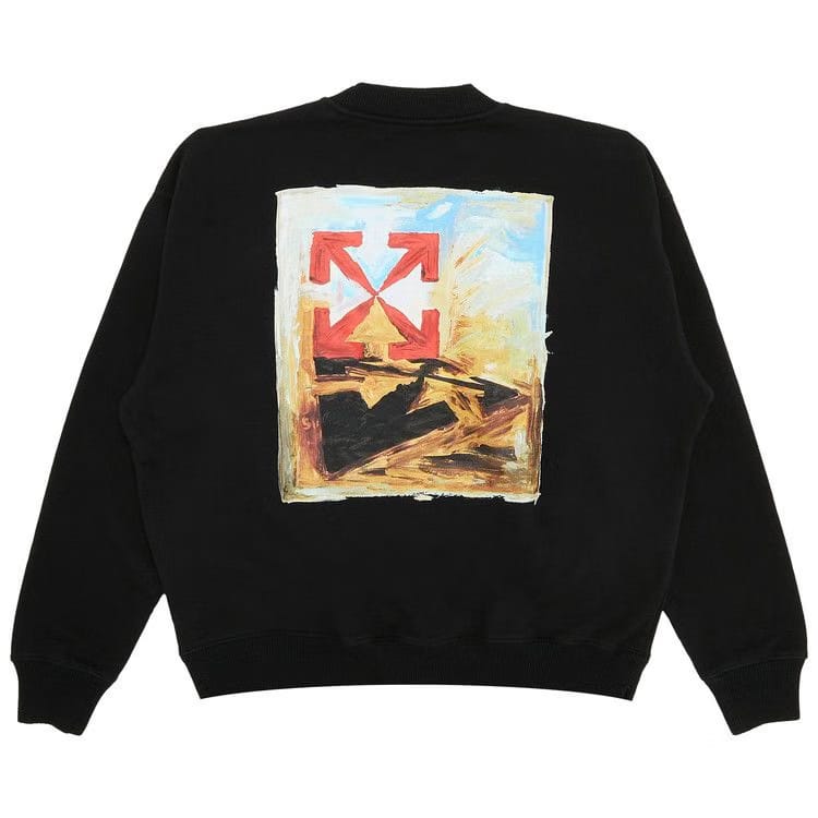 Off-White Arrow On Canvas Skate Crewneck Black/Multicolor