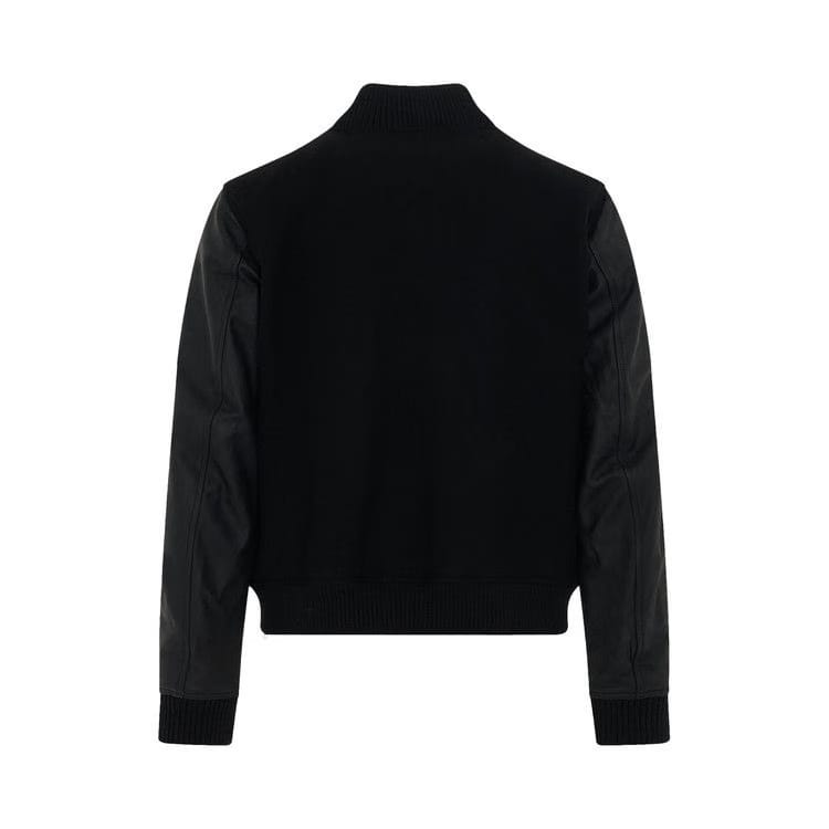 Off-White Patch Varsity Jacket Black/Orange