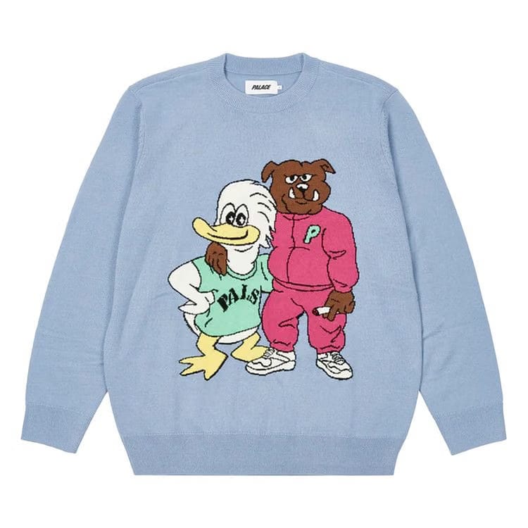 Palace Dog And Duck Knit Blue