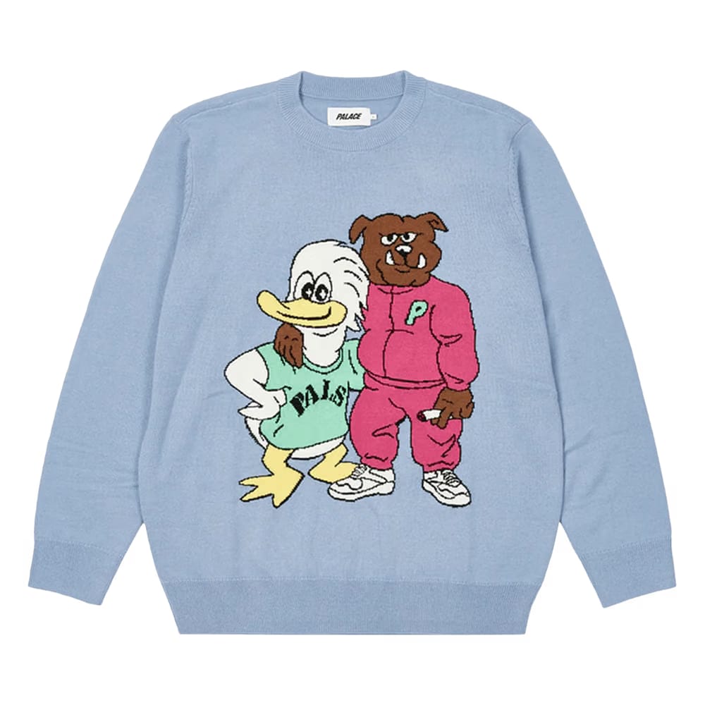 Palace Dog And Duck Knit Blue