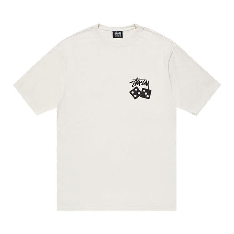 Stussy Dice Pigment Dyed T-Shirt White