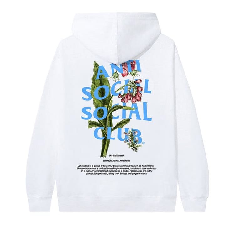 Anti Social Social Club Fiddleneck Hoodie White