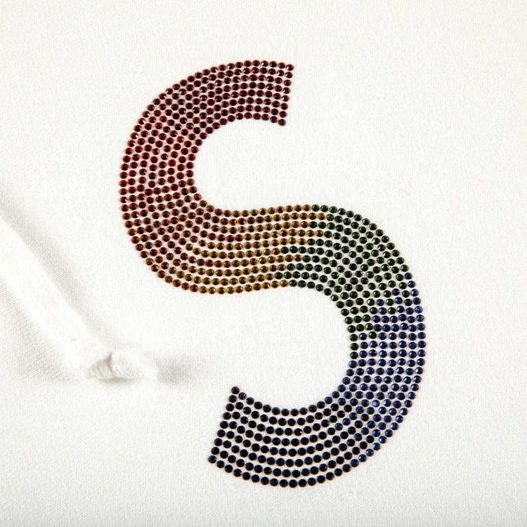 Supreme x Swarovski S Logo Hoodie White