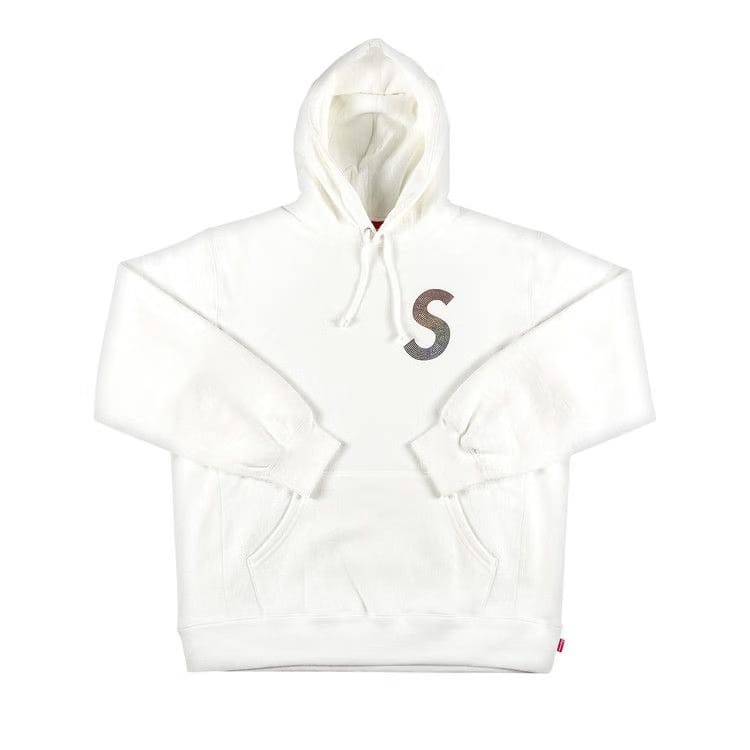 Supreme x Swarovski S Logo Hoodie White