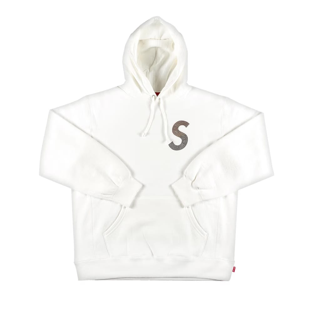 Supreme x Swarovski S Logo Hoodie White