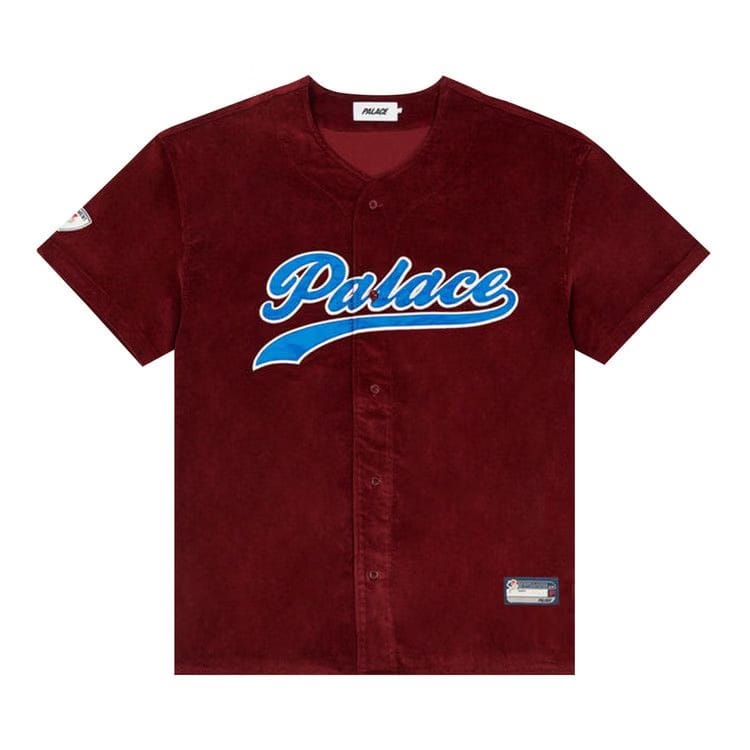 Palace Cord Baseball Jersey Burgundy