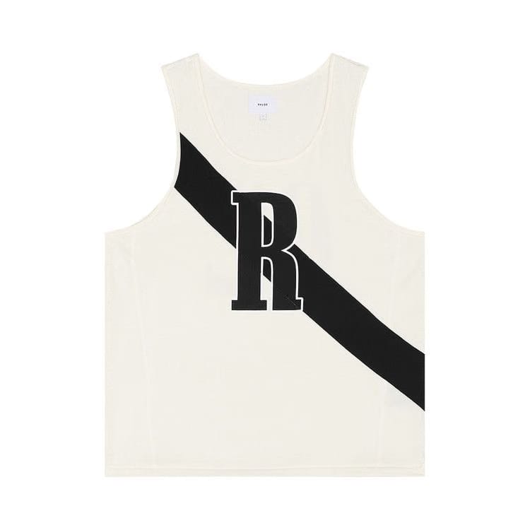 Rhude 02 Stripe Tank Off White/Black