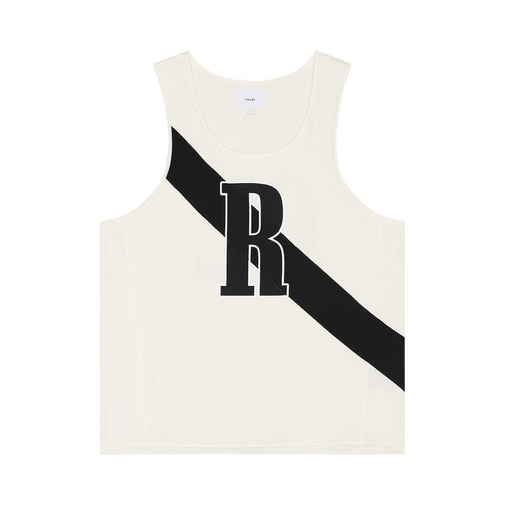 Rhude 02 Stripe Tank Off White/Black