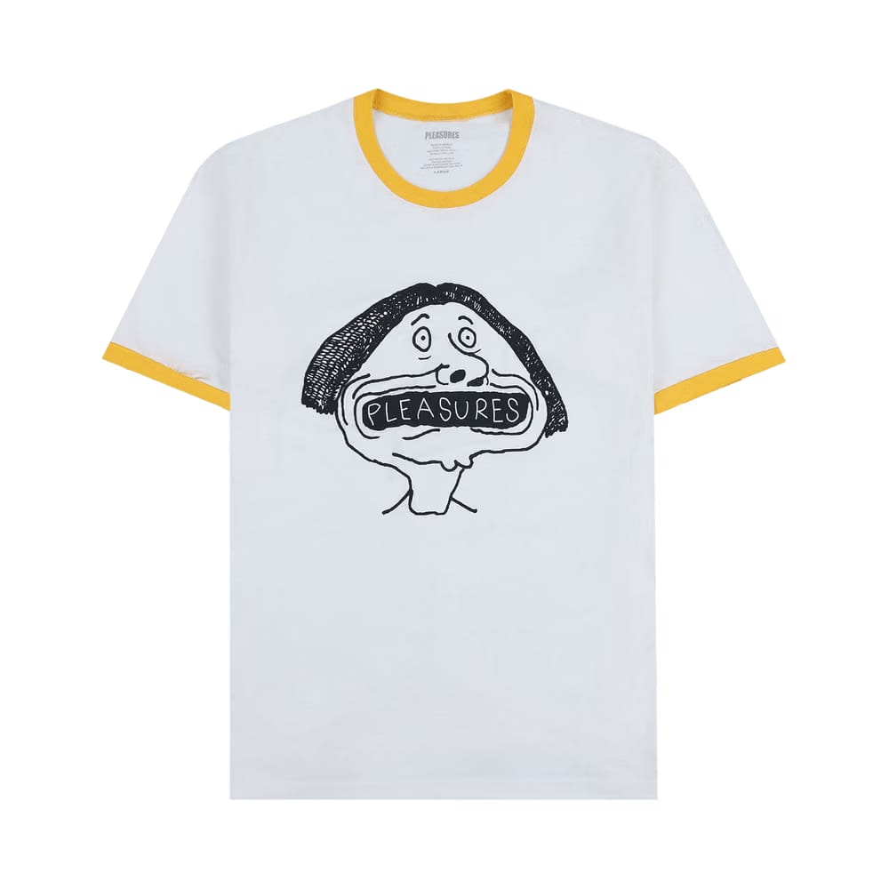 Pleasures Mouthful Ringer T-Shirt Natural