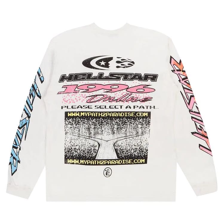 Hellstar Pixel Long-Sleeve T-Shirt White