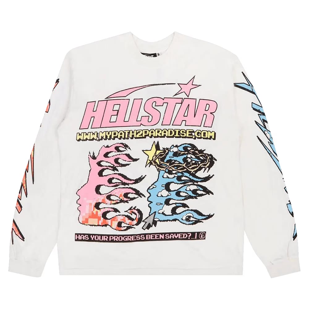 Hellstar Pixel Long-Sleeve T-Shirt White
