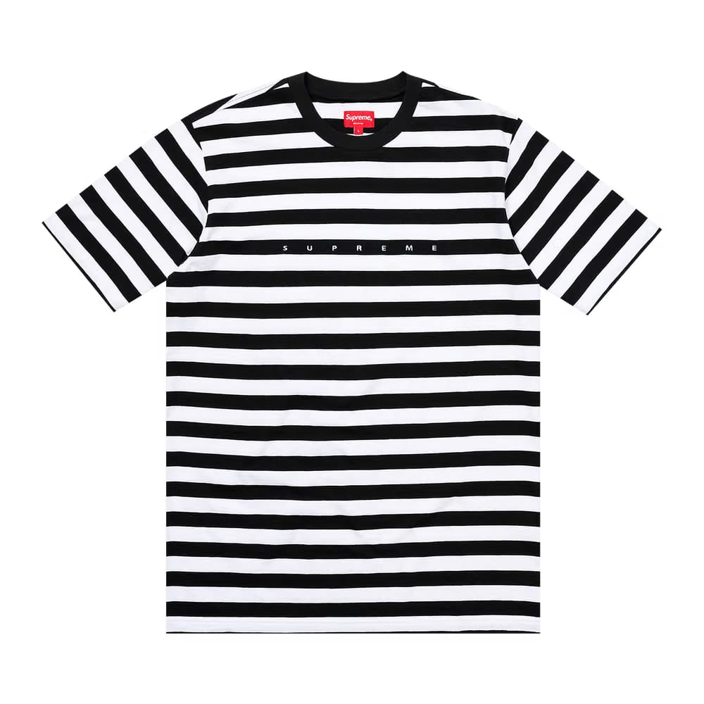 Supreme Bar Stripe T-Shirt Black