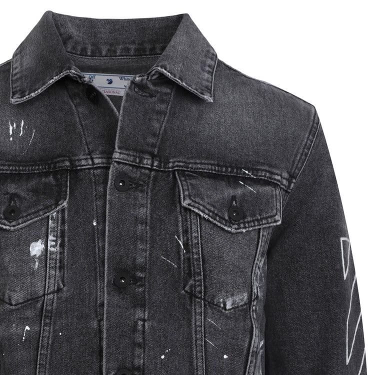 Off-White Diag Outline Paint Slim Jacket Grey