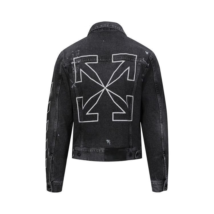 Off-White Diag Outline Paint Slim Jacket Grey