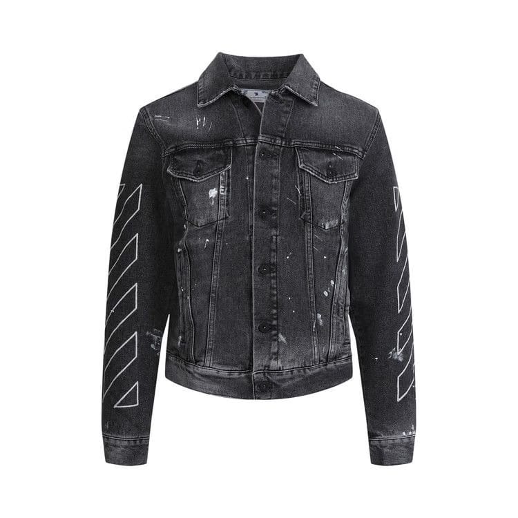 Off-White Diag Outline Paint Slim Jacket Grey