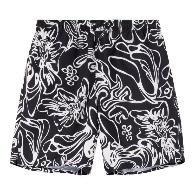 Stussy Wavy Hawaiian Water Shorts Black