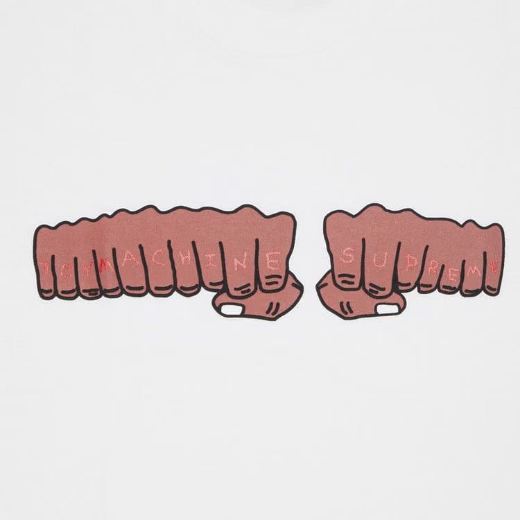 Supreme x Toy Machine Fist T-Shirt White