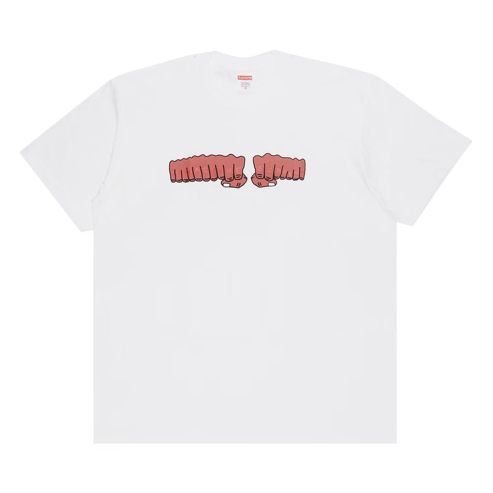Supreme x Toy Machine Fist T-Shirt White