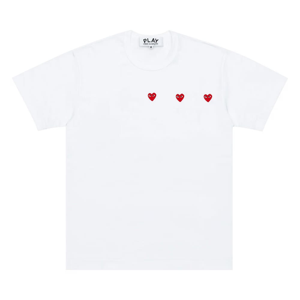 Comme des Garçons PLAY Logo Print T-Shirt White/Red