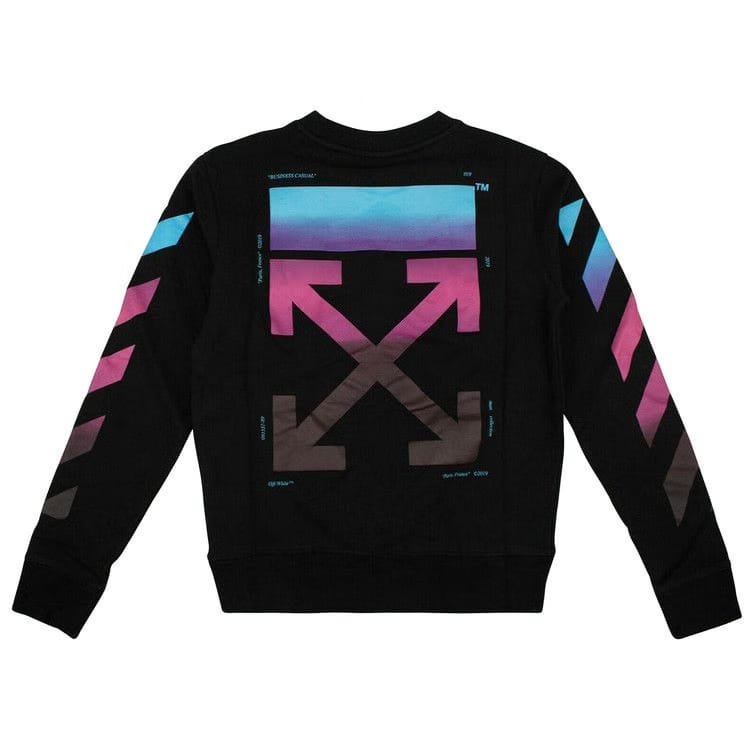 Off-White Striped Crewneck Sweatshirt Black
