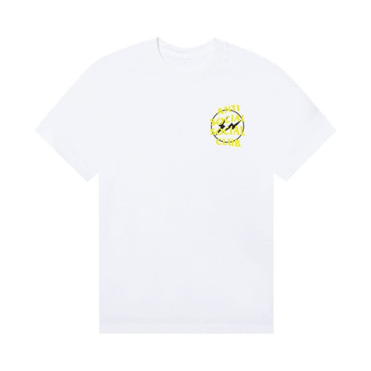 Anti Social Social Club x Fragment Design Half Tone Logo T-Shirt White/Yellow