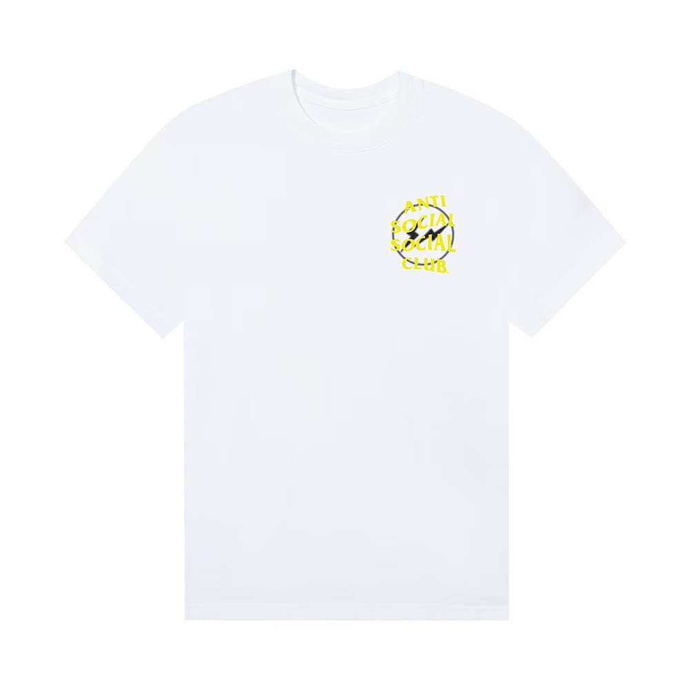 Anti Social Social Club x Fragment Design Half Tone Logo T-Shirt White/Yellow