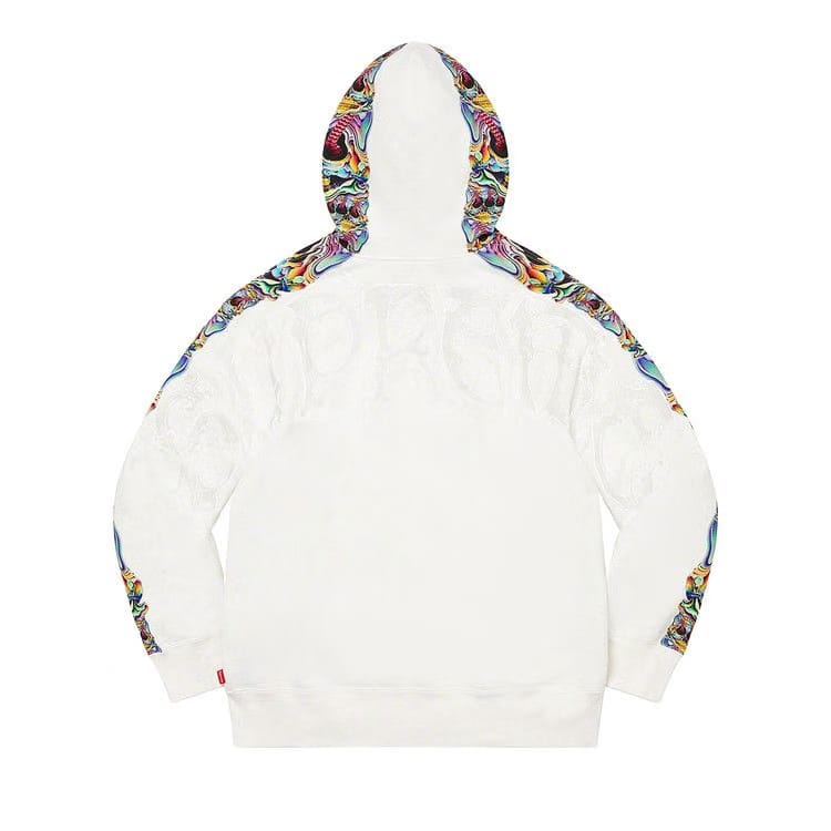 Supreme Skulls Zip Up Hoodie White