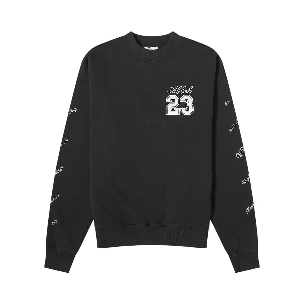 Off-White 23 Logo Skate Crewneck Black/White