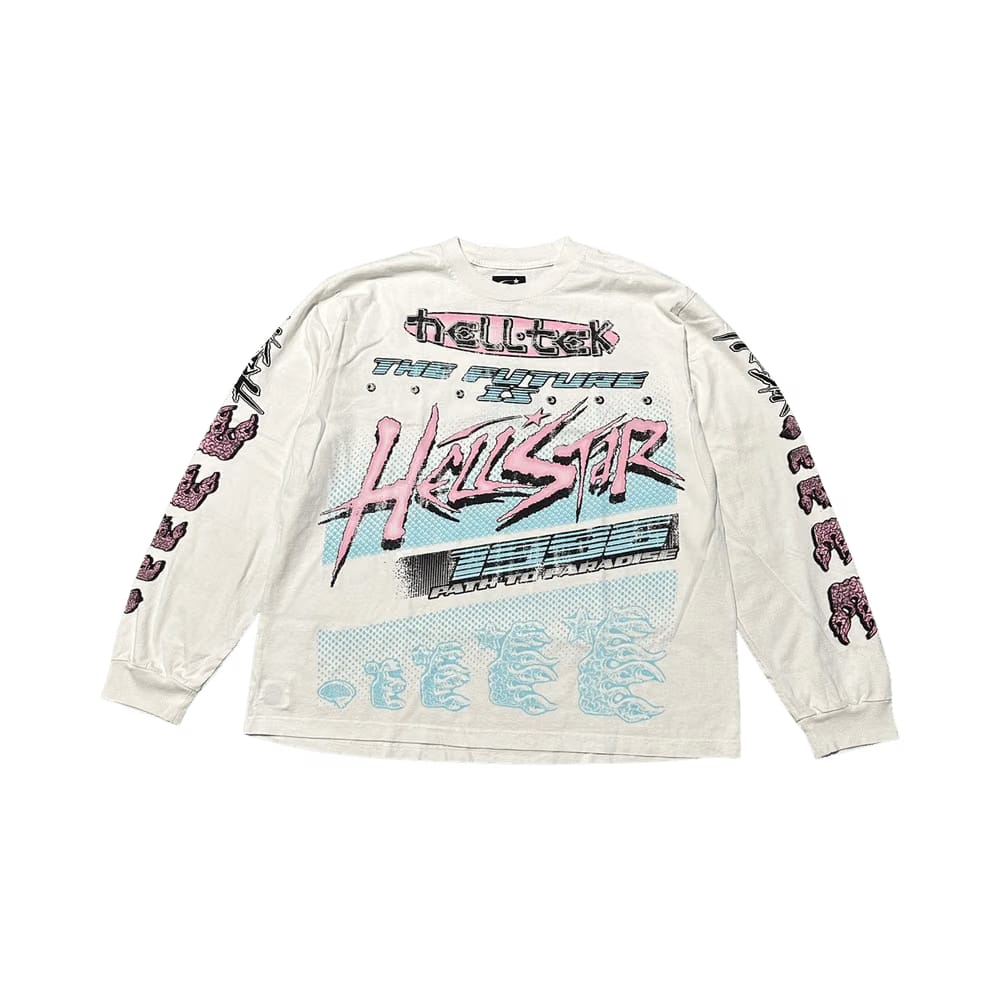 Hellstar Brain Racer Long-Sleeve T-Shirt White
