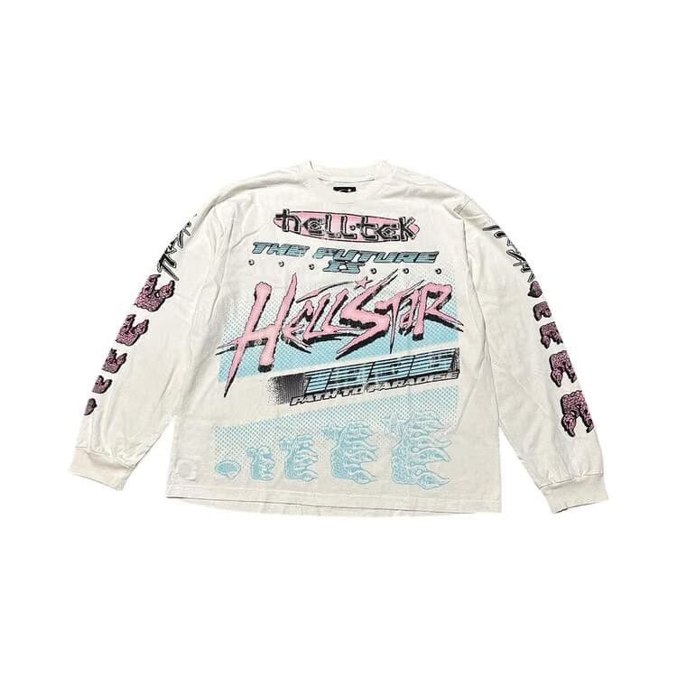Hellstar Brain Racer Long-Sleeve T-Shirt White
