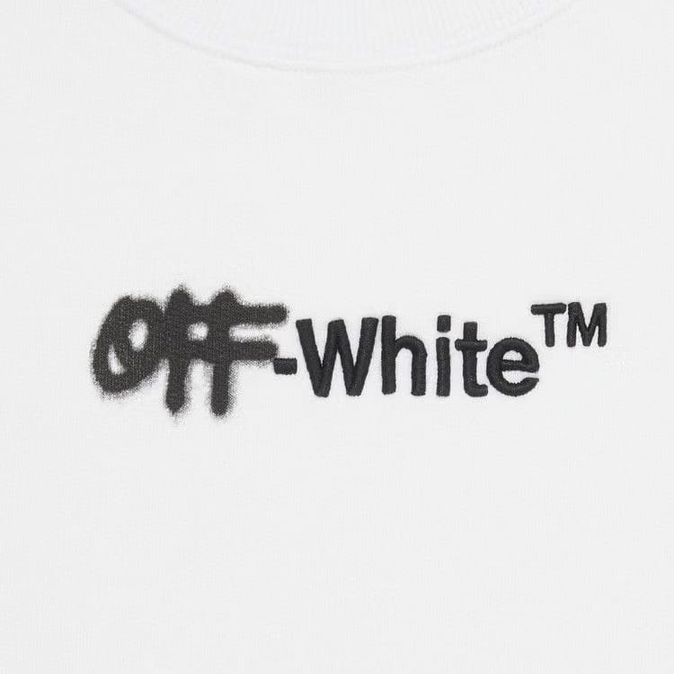 Off-White Logo Printed Long-Sleeve Sweatshirt White/Black