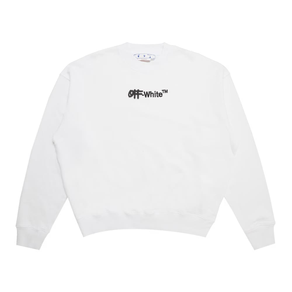 Off-White Logo Printed Long-Sleeve Sweatshirt White/Black