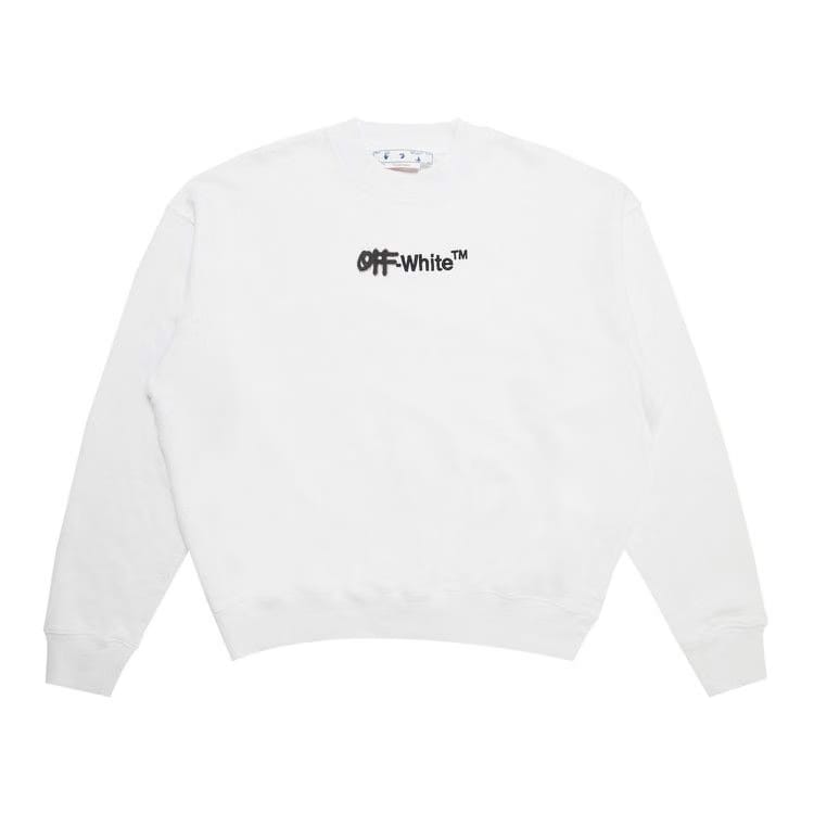 Off-White Logo Printed Long-Sleeve Sweatshirt White/Black