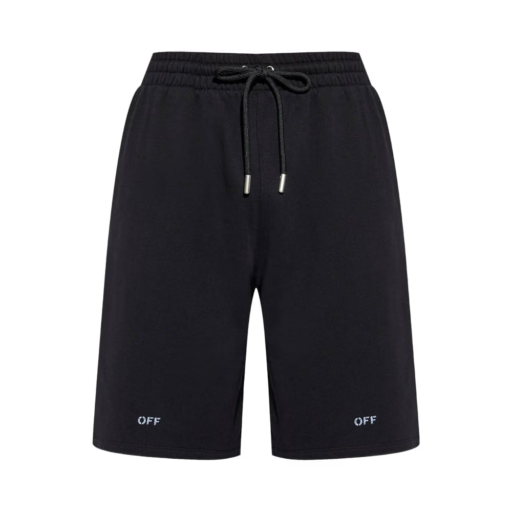 Off-White Stencil Arrow Skate Sweatshort Black