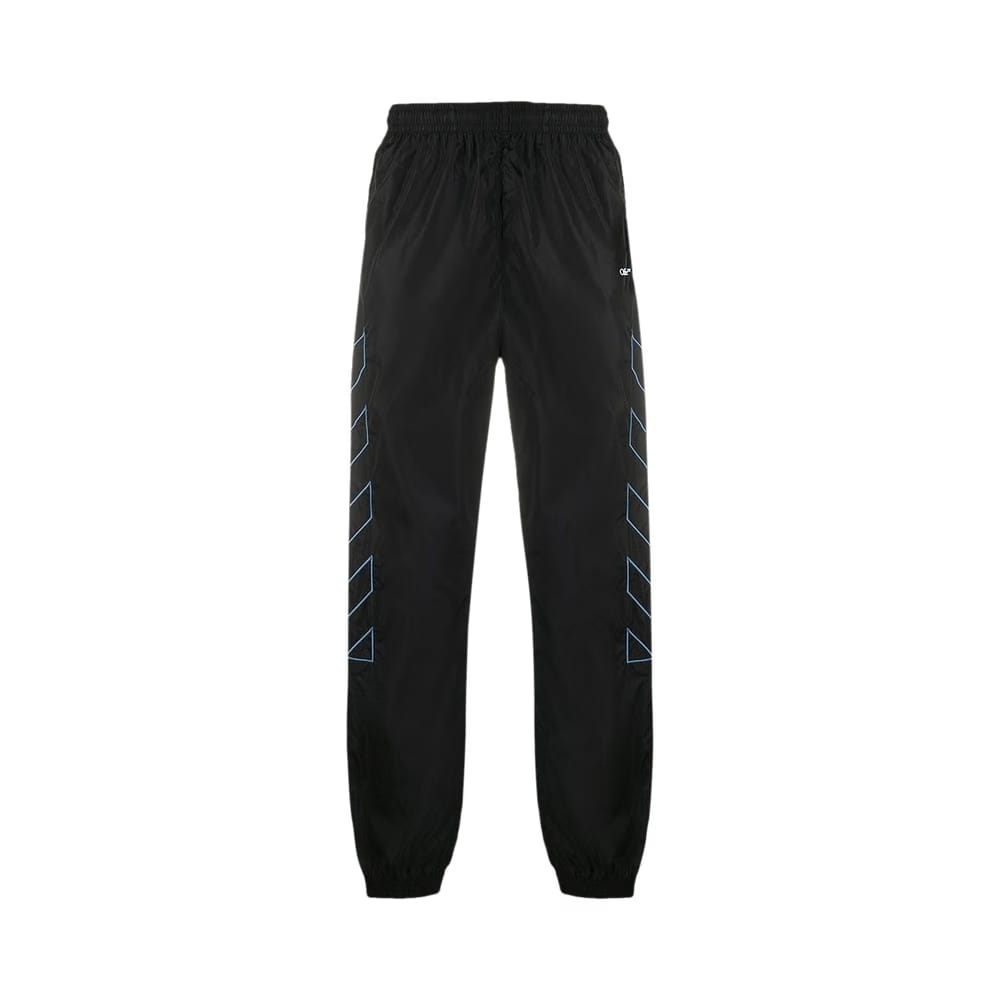 Off-White Diag Nylon Trackpant Black/Light Blue
