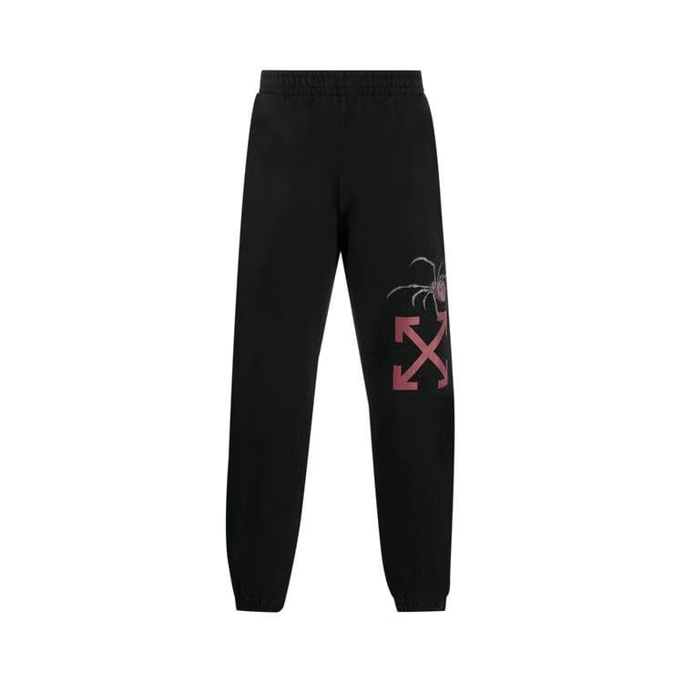 Off-White Arachno Arrow Shorts Sweatpant Black/Bordeaux
