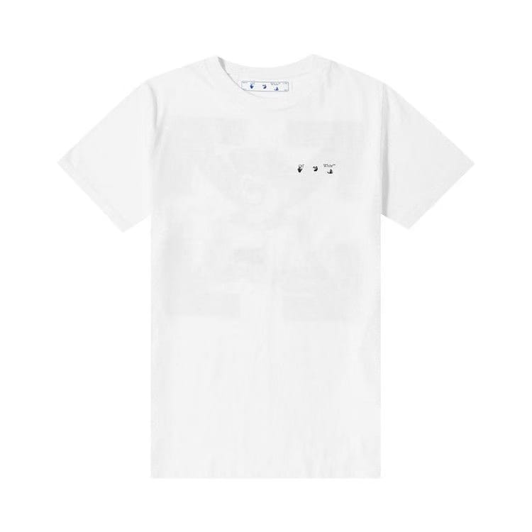 Off-White Pencil Arch Shorts-Sleeve Slim T-Shirt White/Black